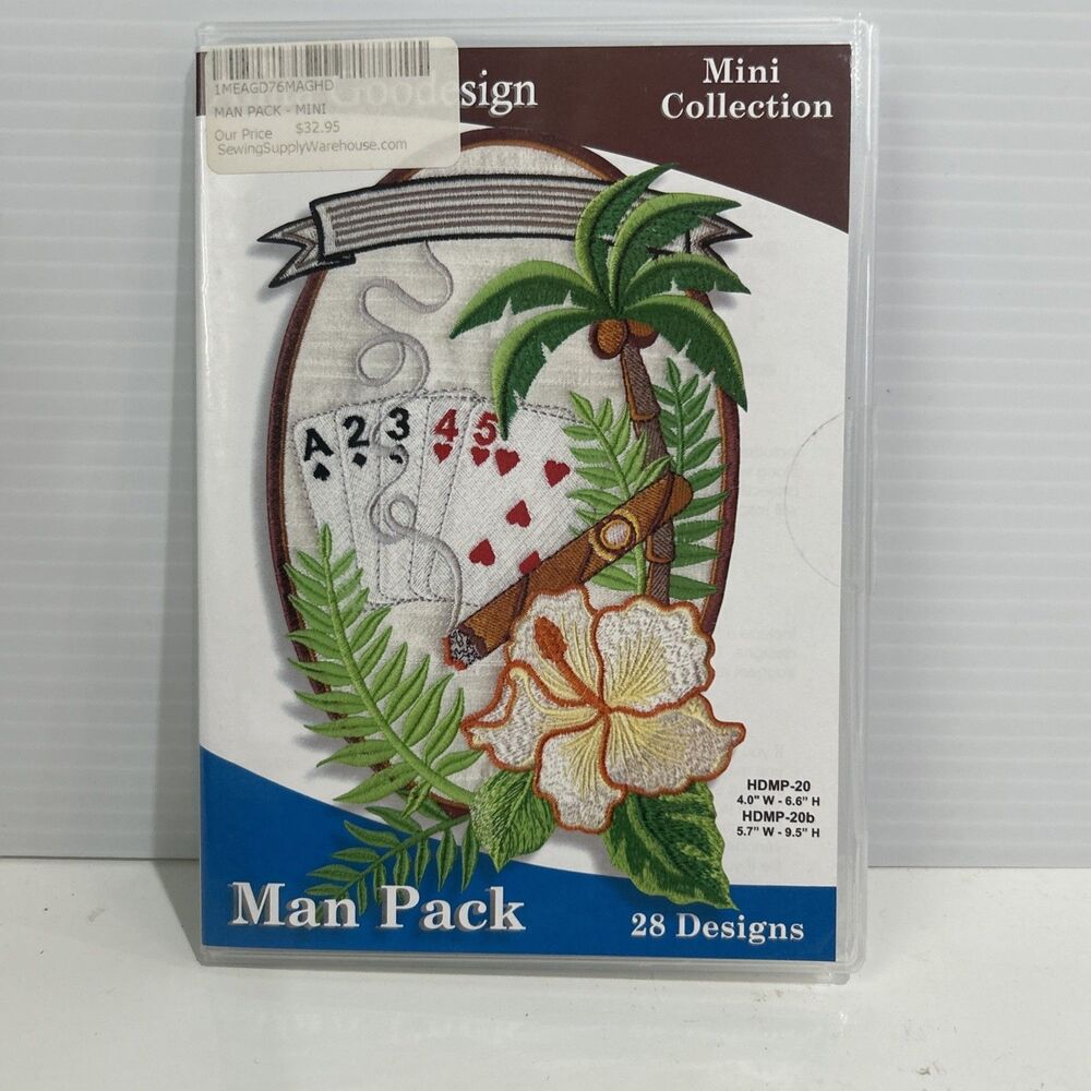 Man Pack Anita Goodesign Machine Embroidery Pattern Design CD